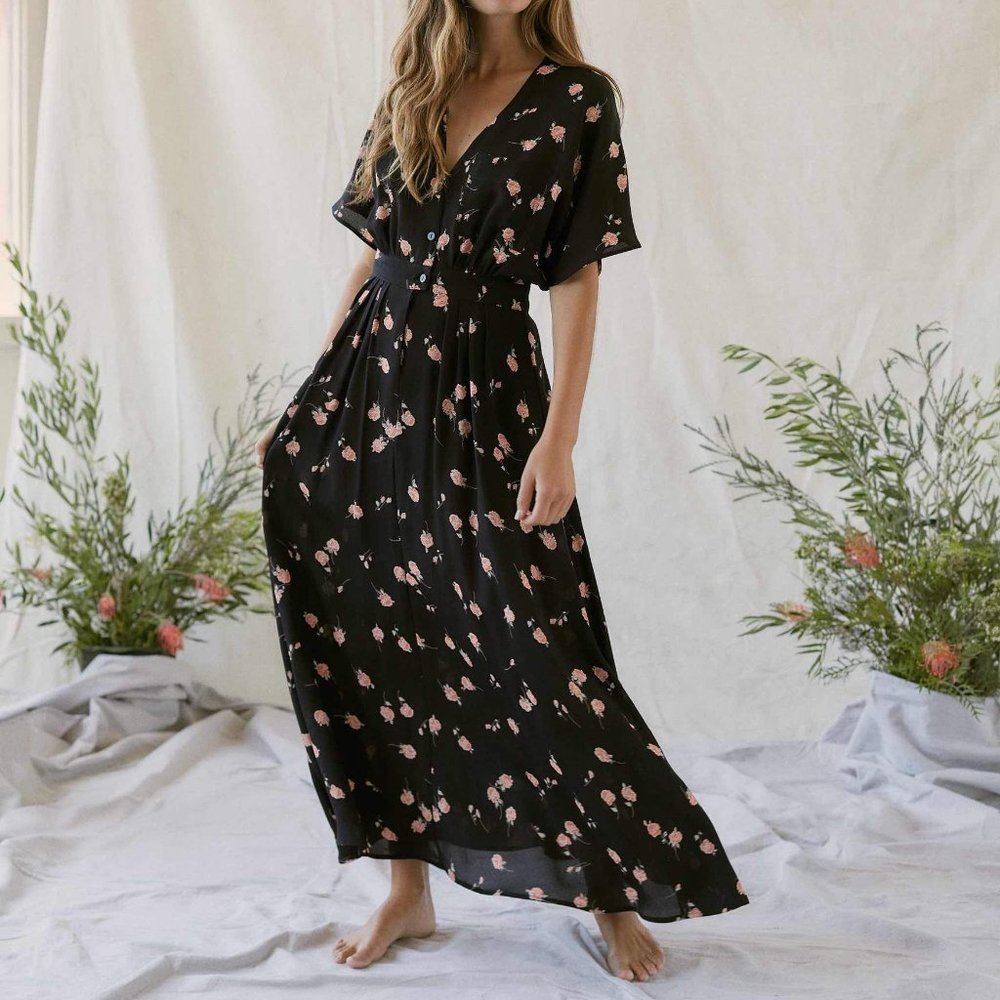 The Lottie Dress | Coral Bloom